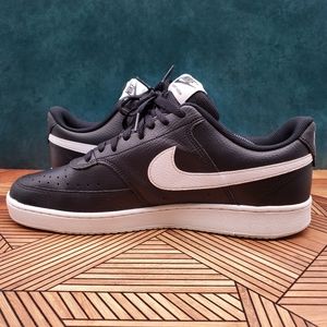 Nike Court Vision Lo Men's Shoes Size 12 Black/White Leather CD5463 001